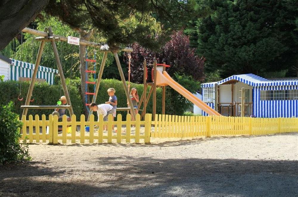 playing area for children with games in Port Cheri campsite in Pornic